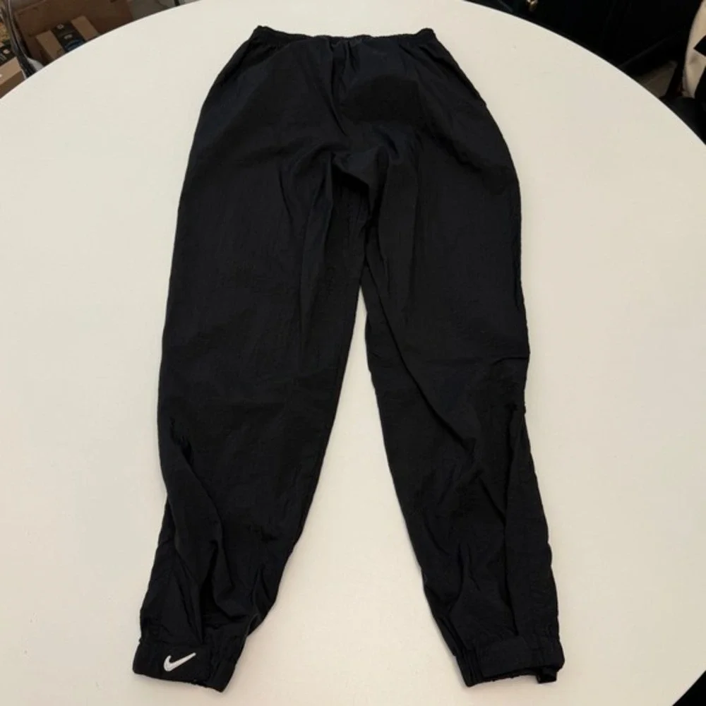 Nike Vintage Windbreaker Black Nylon‎ Track Jogger Pants Mens Medium